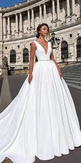 Enchanting ball gowns, glamorous sheaths and everything in between! Designer Highlight Crystal Design Wedding Dresses Wedding Forward Ball Gowns Wedding Wedding Dresses Satin Bridal Dresses