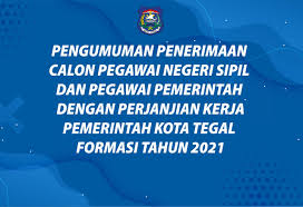Cari loker mejasem tegal / cari lowongan kerja tegal untuk. Pengumuman Seleksi Casn Formasi Tahun 2021 Bkppd Kota Tegal