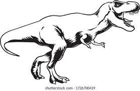 Royalty free black and white stock dinosaur designs black and white christmas t rex. Black White Illustration Tyrannosaurus Rex Stock Vector Royalty Free 1726700419