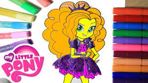 Download now this free coloring page or print and color for your kids or friends. Diy My Little Pony Coloring Book Arts For Kids How To Color Adagio Dazzle Equestria Girls