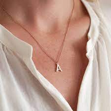The ultimate classic diamond cut, the round pure. Contemporary Letter Pendant Sterling Silver Necklace By Bloom Boutique Notonthehighstreet Com