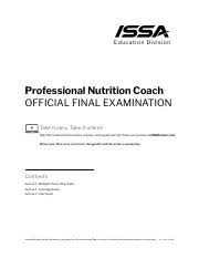 Aug 05, 2021 · simpson thacher advised the underwriters on the deal. Issa Professional Nutrition Coach Final Exam Pdf Educ Ation Divi Sion Professional Nutrition Coach Official Final Examination Take It Easy Take It Course Hero