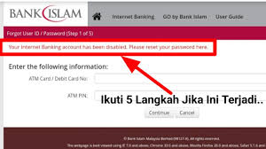 Status was taken by its newly formed holding. Account Online Banking Bank Islam Has Been Disabled Youtube