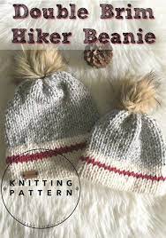 Double Brim Knit Hats Hat Knitting Patterns Knitting Knitting Patterns Free Hats