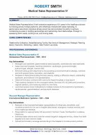 Medical Sales Representative Resume Samples Qwikresume