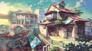 Anime Scenery Wallpaper 7977 2560 X 1440 Anime Scenery Wallpaper Anime Scenery Anime City