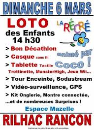 Loto Au Profit Des Enfants Des Ecoles De Rilhac Rancon De Rilhac Rancon 87570 Haute Vienne 06 Mars 2 Affiche Loto Association De Parents D Eleves Loto