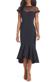Beautiful Maggy London Illusion Neck Crepe Midi Dress Regular Petite Womens Fashion Dresses From Top Sto Maggy London Dresses Trendy Cocktail Dresses Fashion