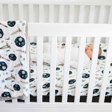 Cats in space crib sheet on purple stars and. Space Luxury Muslin Crib Sheet Bebe Au Lait