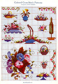 Vintage clothing cross stitch details. Cross Stitch Chart In Color Cross Stitch Designs Cross Stitch Patterns Cross Stitch