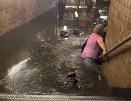 A flood that rises rapidly, with little or no warning, is called a flash flood. Just A Little Rain Nyc Battles Flash Flooding Ahead Of Elsa S Impacts Accuweather