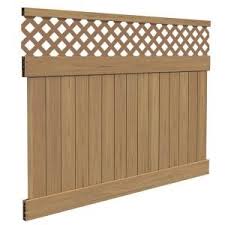 Veranda Carlsbad 6 Ft H X 8 Ft W Cypress Vinyl Lattice Top Fence Panel Kit 73025354 Vinyl Fence Panels Vinyl Privacy Fence Fence With Lattice Top