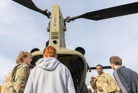 Flying high: Perry, McKinley JROTC students get ride in CH-47 Chinook  helicopter
