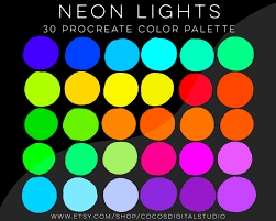 Neon Lights Procreate Color Palette Bright Neon Color Swatches Digital  Swatches Neon Colour Swatches iPad Illustration iPad Tool - Etsy