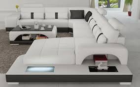 mequon large leather sectional with led lights luxury sofa design buy modern furniture leather sectional