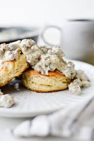 Image result for sausage gravy biscuits