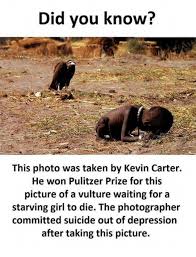 Did You Know This Photo Was Taken By Kevin Carter He Won Pulitzer Prize For This Picture Of A Vulture Waiting For A Starving Girl To Die The Photographer Committed Suicide Out Michelle carter, who encouraged her boyfriend to kill himself, was released from prison early.