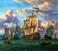 Dutch Fleet In The English Channel Anglo Dutch Wars War Art Painting