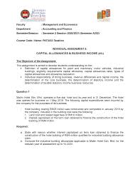 Bagi percubaan membunuh, ia disiasat mengikut seksyen 307 kanun sama membawa hukuman penjara maksimum 20 tahun. Individual Assignment 5 Capital Allowances And Business Income Studocu