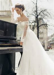 For fans of wedding gowns in fuller silhouettes, please check out top 100 wedding dresses part 1: Gorgeous Illusion Lace Wedding Dress 2017 Alencon Lace And Tulle Over Satin A Line Milla Nova Wedding Dresses Wedding Dresses Lace Wedding Dresses 2017 Trend