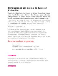 Check spelling or type a new query. Doc Fundaciones Sin Animo De Lucro En Colombia Alexandra Cetares Academia Edu