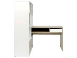 Des meubles de bureau dédiés à l'optimisation de l'espace. Bureau 100 Cm Rangement Klass Coloris Blanc Chene Vente De Bureau Conforama