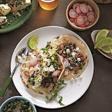Martha helen stewart is an american retail businesswoman, writer, and television personality. Bean And Fish Tacos Recipe Martha Stewart Fish Tacos Vegetarian French Onion Soup Recipes