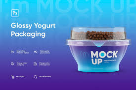 You found 1,233 box mockup product mockups. Yogurt Glossy Packaging Mockup