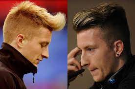 Reus's hair style mainly includes undercut or a comb over fade, although the football player has designed faux hawk and a textured slick back in the past. Marco Reus Haircut The Best In World Football Ultimate Borussia