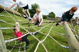 How To Make A Diy Rope Playground Ropes Directropes Direct Diy Playground Playground Equipment Diy Playground