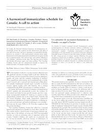 A vaccination schedule is a series of vaccinations, including the timing of all doses, which may be either recommended or compulsory, depending on the country of residence. Pdf A Harmonized Immunization Schedule For Canada A Call To Action