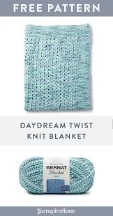 Knitted in one piece, the ribbed cable panels alternate with stocking stitch panels to achieve an incredible knit throw. Free Knitting Pattern Bernat Blanket Twist Daydream Twist Knit Blanket Yarnspirat Blanket Knitting Patterns Knitted Blankets Baby Blanket Knitting Pattern