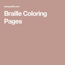 Learn about common symptoms and causes. Braille Coloring Pages Teaching Career Braille Visually Impaired Children