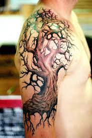 But i don't know how i feel about these game of thrones tattoos. Schone Bunte Tatowierung Mit Baum Auf Der Schulter Tattooimages Biz