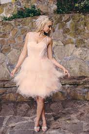 Sale Ready To Ship Short Wedding Dress Repception Dress Garden Wedding Peach Pink Lavender Wedding Dress Ruffle Wedding Dress Knee Length Wedding Dress