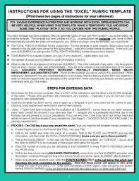 Making rubrics easier to make. Rubric Form Template Excel Form For Writing Your Own Rubrics Assessments