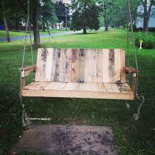 Our New Bench Swing Made Out Of Pallets Thanks Pinterest Tarimas Muebles De Madera De Madera