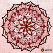 Monochromatic Mandala In Red Tones Gradient Colors With Wall Effect Mandala Art Mandala Coloring Mandala