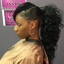 A messy ponytail hairstyle is perfect for your every day look or even for a special night out. Ponytails Weaveponytail Bangs Ponytail Styles Hair Ponytail Styles Sleek Ponytail