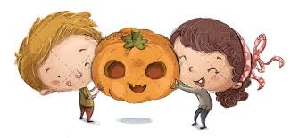 Boy And Girl Catching A Halloween Pumpkin On Isolated Background Halloween Pumpkins Halloween Boy Or Girl
