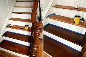 Here are the pros, cons & how ours have considering painted stair treads in your home but concerned about spending time on a diy. How To Update Stair Treads With Minwax Gel Stain Made By Carli