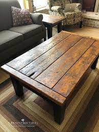 A coffee table can be created out of an antique library table. Pin On Cozy Rustic Living Room Design Ideas