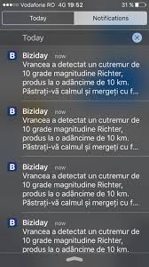 Sunt doar cele de la cutremurele anterioare de peste 4 grade. AlarmÄƒ FalsÄƒ De Cutremur Pe AplicaÈ›ia Biziday A Fost AnunÈ›at Un Seism Cu Magnitudinea 10 Moise Guran Ne Cerem Scuze Foto B1 Ro