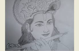 Drawing Krishna Easy Drawings Art Sketches Pencil Sketch Drawing