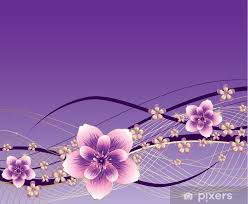 Maybe you would like to learn more about one of these? Purple Background With Pink And Gold Flowers Wall Mural Pixers We Live To Change