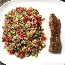 Lammrucken Mit Buntem Bulgursalat Food Ciabatta A Food