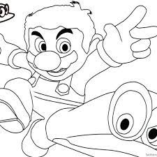 This color book was added on 2019 02 12 in mario coloring page and was printed 446 times by kids and adults. Super Mario Odyssey Coloring Pages Coloring Home