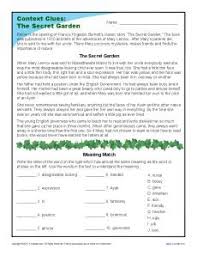 4th grade determining meaning using context clues 4th grade determining meaning using context clues printable worksheets taking any writing out of context can change the tone of a story, essay, or letter, and that's why 4th grade determining meaning using context clues worksheets are. The Secret Garden Context Clues Worksheets For 4th And 5th Grade Context Clues Worksheets Context Clues Context Clues Activities