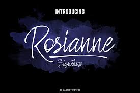 Download Rosianne Font 1001 Fonts SVG Cut Files
