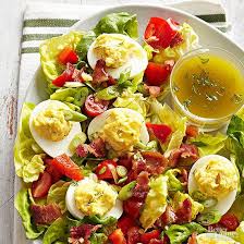 For A Twist On A Classic Top A Simple Salad Off With Spicy Deviled Eggs Deviled Egg Salad Easy Salads Recipes